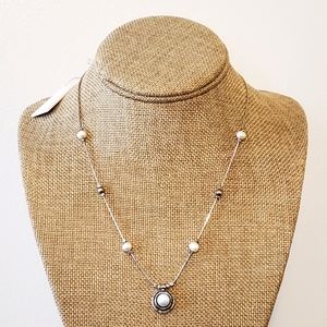 Didae Shablool Israel NWT 925 Baroque Pearl Station Necklace 17"